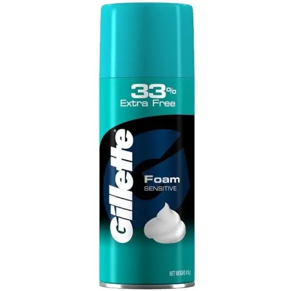 Gillette Sensitive Foam 33% Extra Free